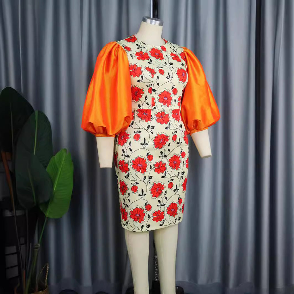 Robe Crayon Imprimée Fleurie